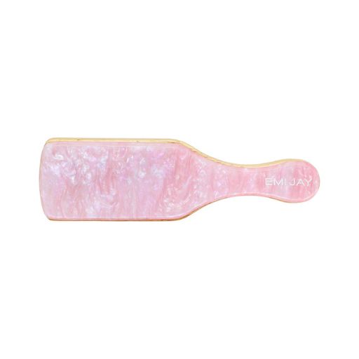 Emi Jay Mini Boar Bristle Brush in Pink Sugar