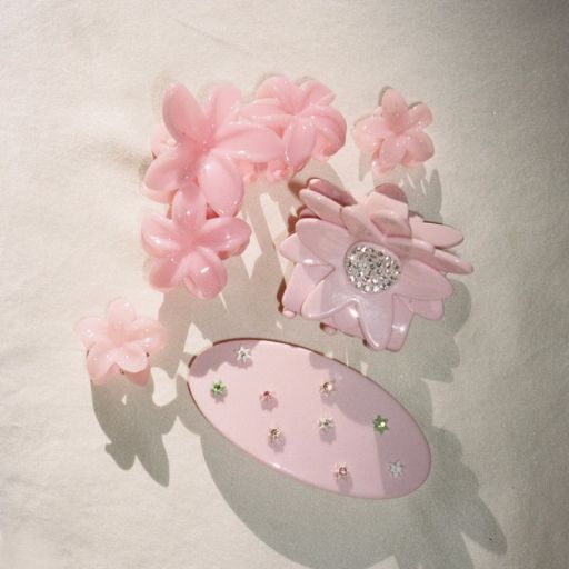 Emi Jay Super Baby Bloom Clip Set in Jelly Peach