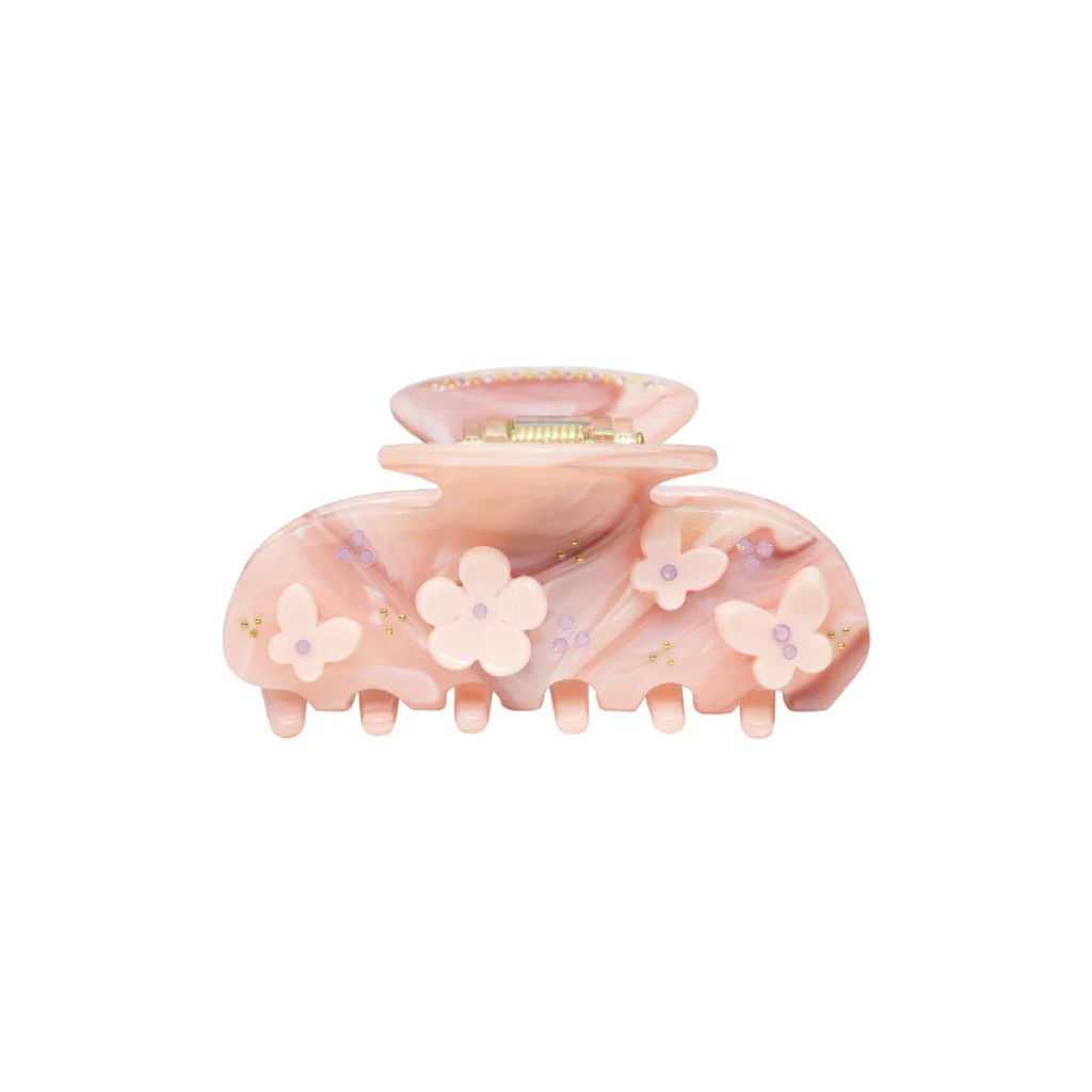 Emi Jay Sweetheart Claw Clip in Pink Chantilly Angel Food