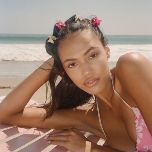 Emi Jay Super Baby Bloom Clip Set in Coconut