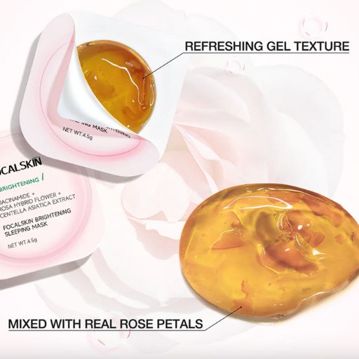 FOCALSKIN Brightening Overnight Mask with Real Rose Petals