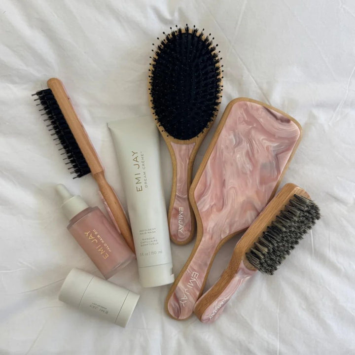 Emi Jay Bamboo Paddle Brush in Pink Chantilly