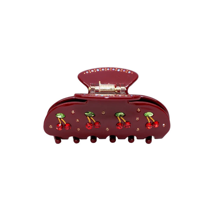 Emi Jay Sweetheart Claw Clip in Bordeaux Cherry Pie