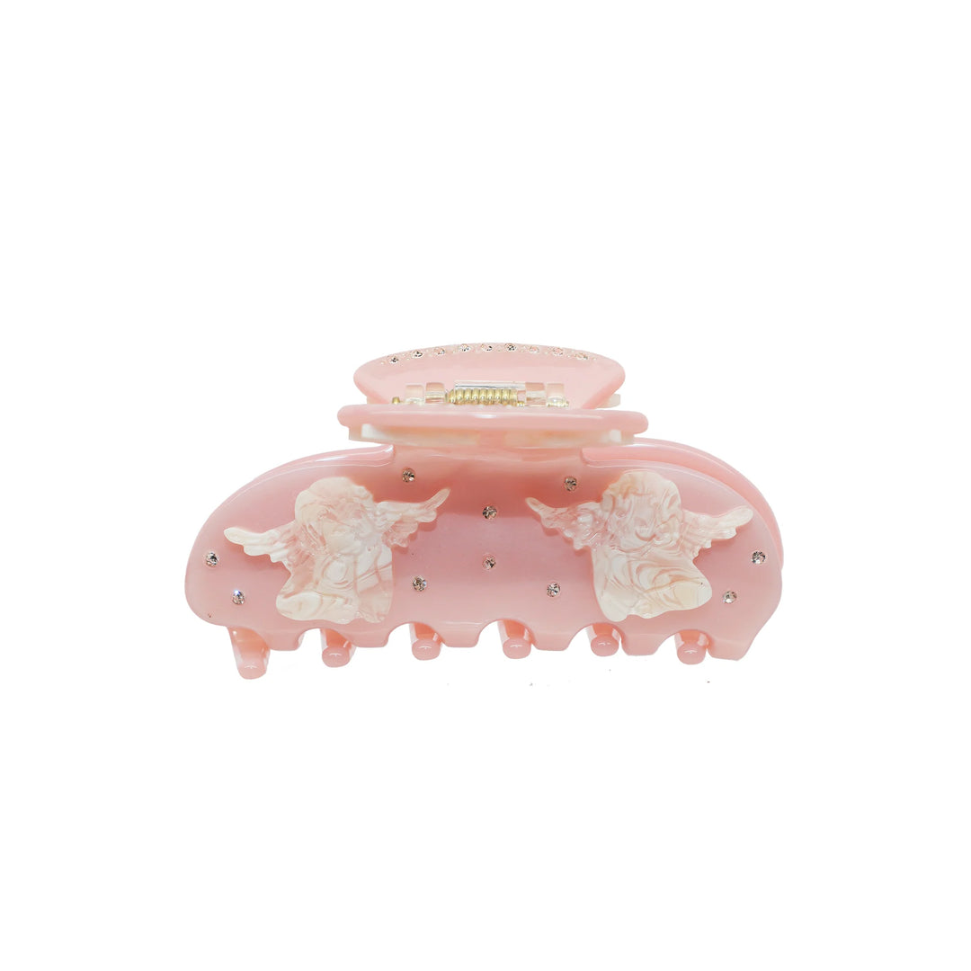 Emi Jay Sweetheart Claw Clip in Pink Angel Wings