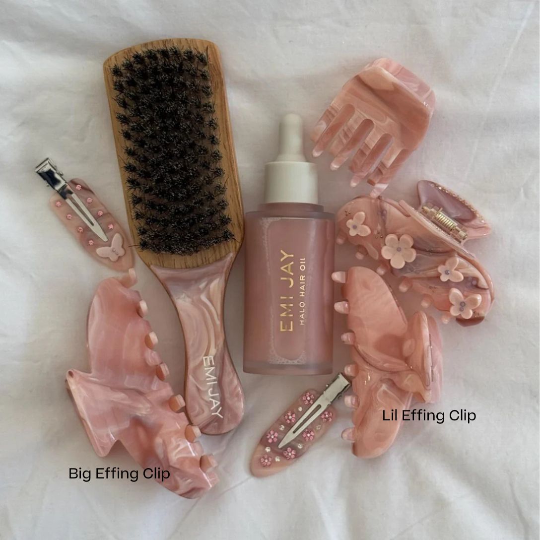 EMI JAY BIG EFFINGクリップ Pink Sugar Big Effing Clip® Hair Claw in Buttercream ‐ Emi Jay