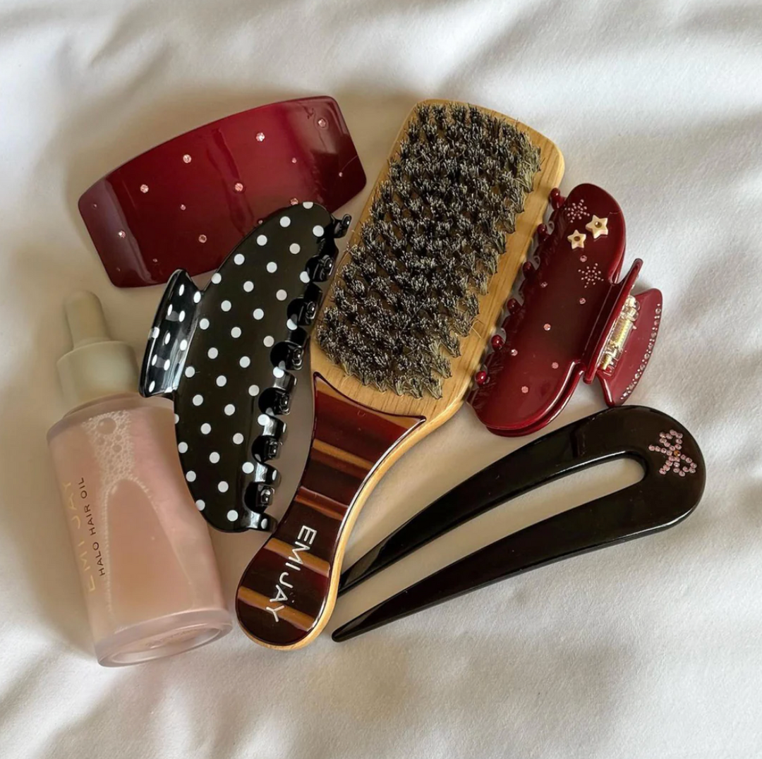 Emi Jay Big Effing Clip in Noir Polka Dot