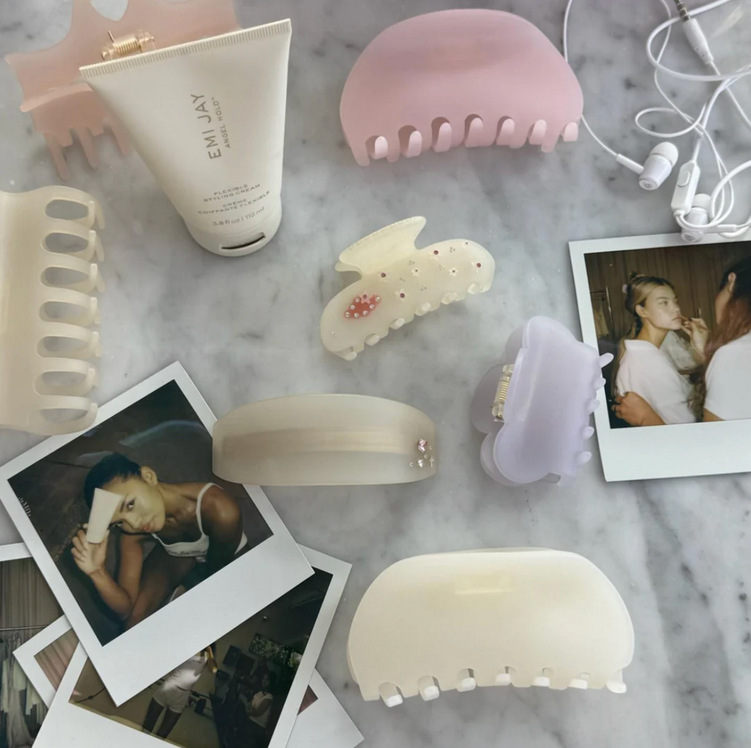 Emi Jay Mini Moon Clip in Grey Smoke