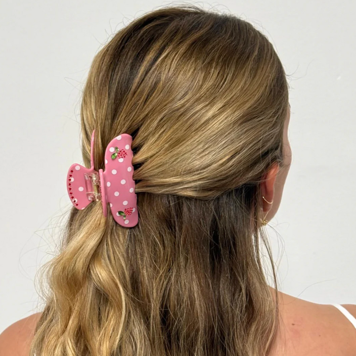 Emi Jay Sweetheart Clip in Lychee Berry Dot