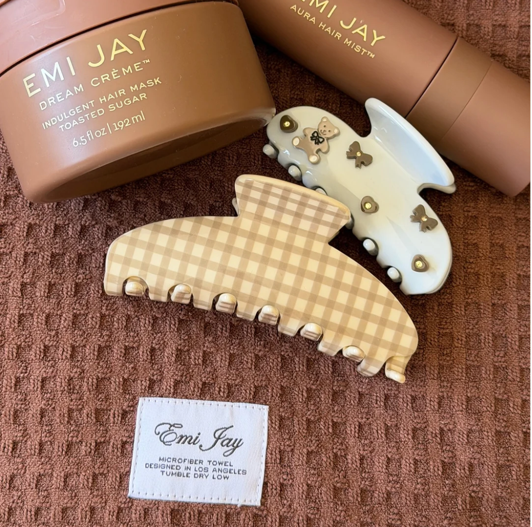 Emi Jay Big Effing Clip in Gingerbread Gingham