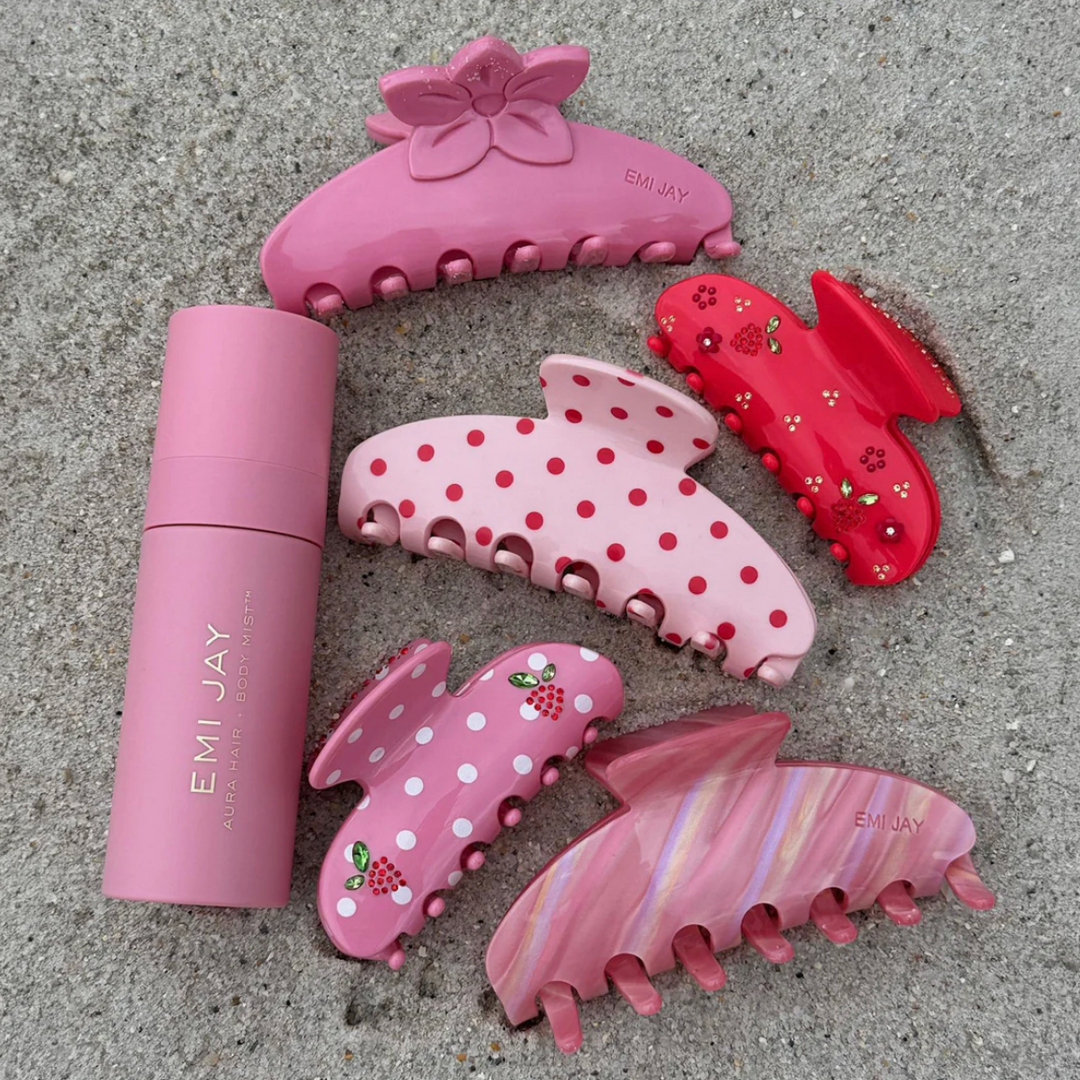 Emi Jay Big Effing Clip in Blush Polka Dot